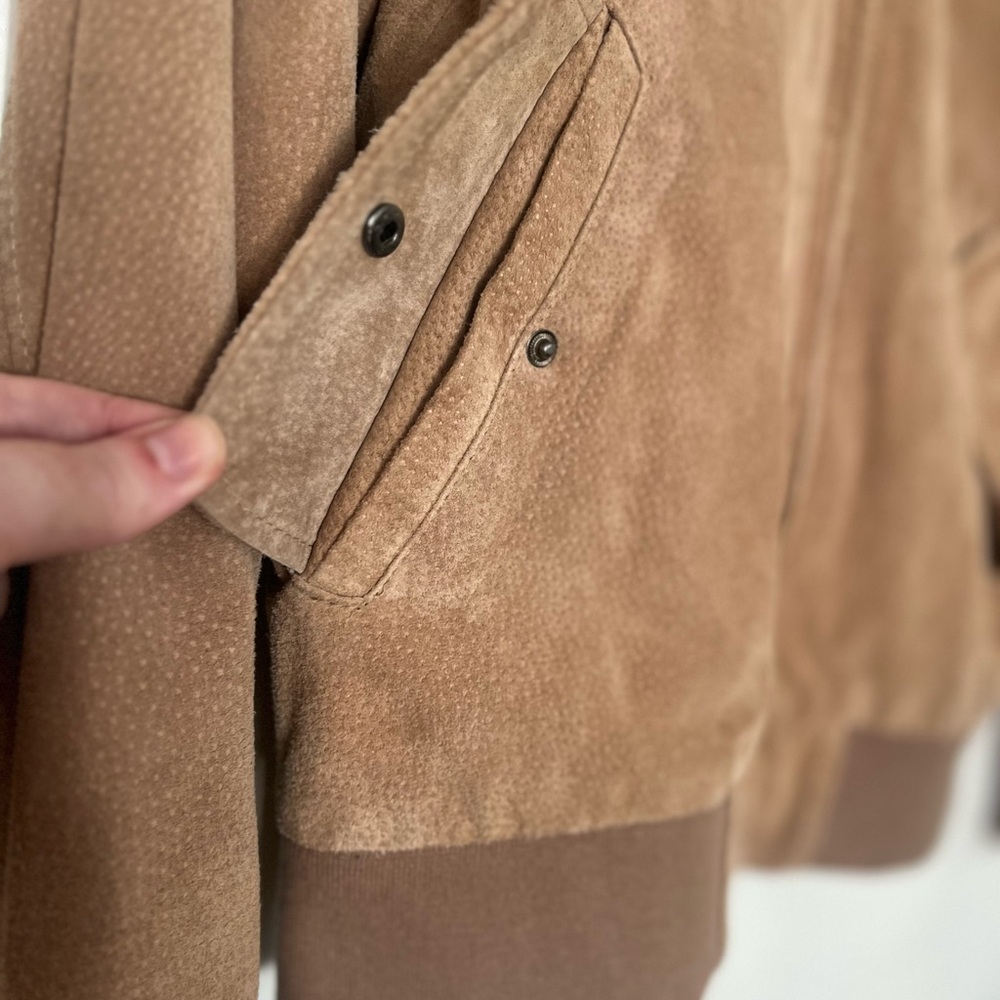 Edwin Brown Suede Bomber Jacket - image 3